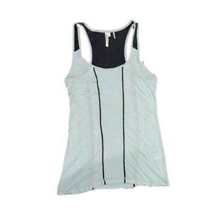 L.A.M.B by Gwen Stefani Racerback Silk Blend Tank Blue ( L )